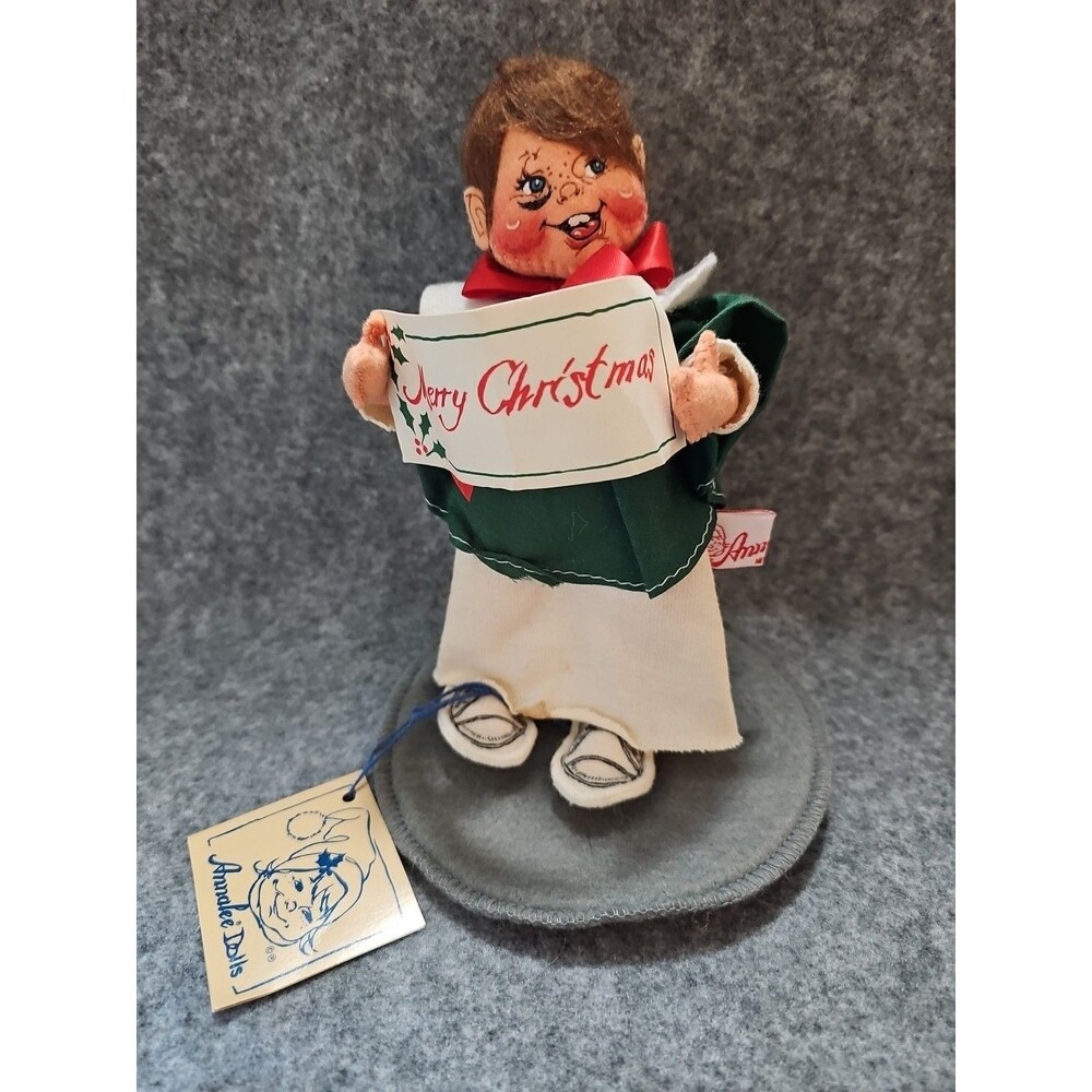 Annalee Doll Vintage Christmas Choir Boy In Green 7"